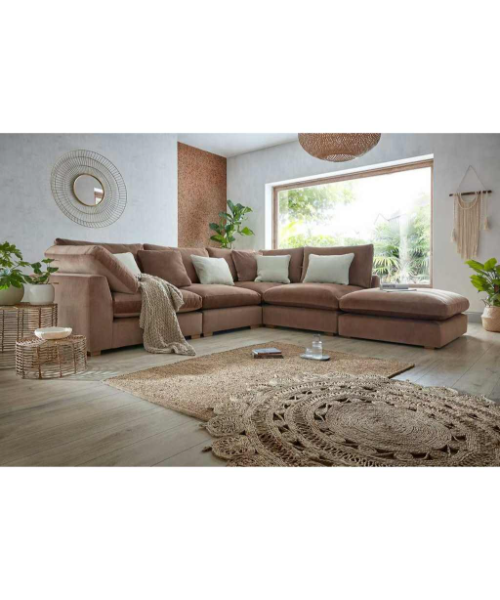 Corner L-Shaped Swedish Wood 270x300 cm - Brown- NAS.FUR.5