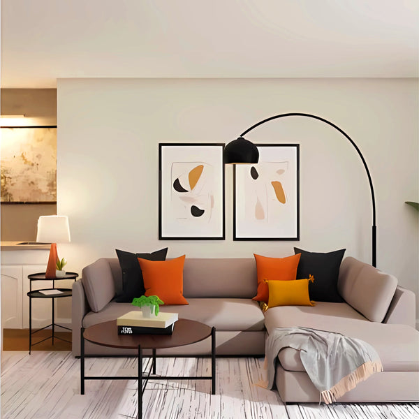 Corner L-Shaped Swedish Wood 180x265 cm - Beige - ASAT89