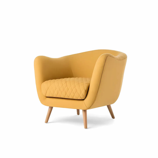 Armchair 80x90 cm - Yellow - KM58