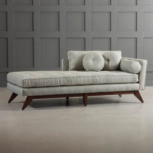 Chaise longue Swedish wood 180x85 cm - Grey - DECO94